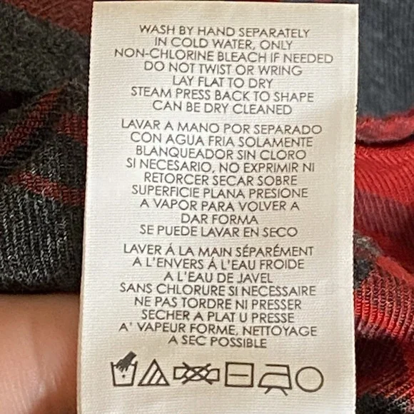 Cabi Top Womens Medium Red Black Plaid 1/2 Button Up Blouse Hi Low Festive Boho - Picture 13 of 16